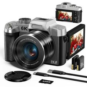 Nueva Cámara Digital Negra Q3 de 60MP con Lente Zoom, Resistente al Agua, Sin Espejo, Resolución de Video de 1080p, Sensor CMOS y Tarjeta de Memoria SD - Product Image 1