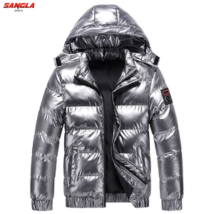 Veste matelassée d'hiver avec logo personnalisé pour hommes, vêtements d'extérieur en toile à col montant, style long, vente en gros de bouffées chaudes pour les activités de plein air - Product Image 2