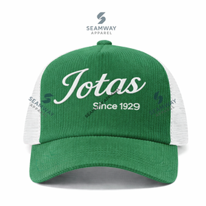 Casquette de camionneur personnalisée Iota Phi Lambda, casquette à dos en maille, de haute qualité, décontractée, brodée, snapback, visière incurvée en mousse sur le devant, maille - Product Image 2