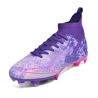 Chaussures de football personnalisées en gros avec logo original, unisexes, pour hommes et enfants, crampons de futsal, tige en PU, chaussures d'entraînement de football