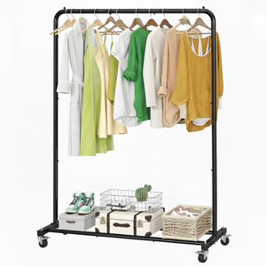 Mini roulettes pivotantes silencieuses à tige Matériau TPR à roulement lisse pour porte-vêtements et support de cintre à vêtements Roulettes de meubles silencieuses - Product Image 3