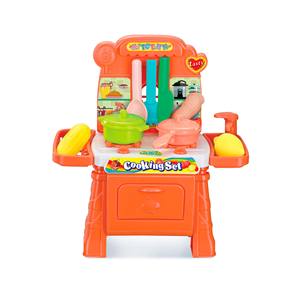 ROBINCOOL Juego de Cocina 2 en 1 con Carrito de Compras, 33 Accesorios Incluidos, 29 X 32 X - Product Image 1