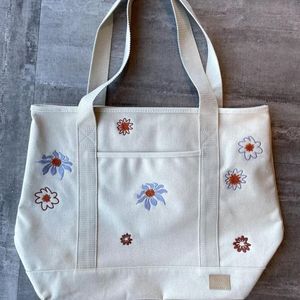 Sac fourre-tout imprimé en toile de coton biologique avec options de poignée en cuir sac fourre-tout en toile de coton imprimé pour un usage quotidien - Product Image 2