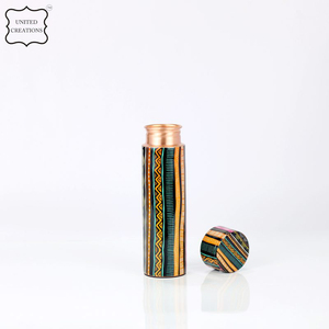 Colorido efecto de cobre impreso hecho a mano a prueba de fugas Yoga Fitness botella de agua 100% alta calidad bebida directa plástico Drinkware - Product Image 4