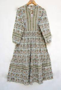 Happy Queens Mujeres Flor Impreso Playa Mini Vestido Bohemio Mini Algodón Indio Midi Elegante Bohemio Corto Vestidos Personalizados - Product Image 5