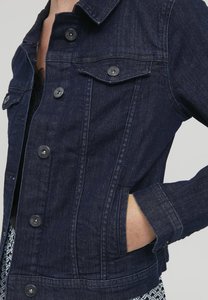 Nueva chaqueta de mezclilla azul auténtica cruda OEM para mujer, chaqueta de mezclilla con bolsillos en el pecho, cierre de botones diseñado para mujeres para todas las estaciones, comodidad - Product Image 3