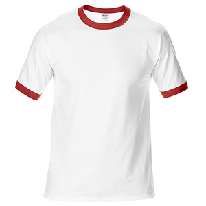 Caaual personnalisé surdimensionné rétro 180gsm 100% coton col rond à manches courtes t-shirt blanc uni sonnerie t-shirt pour hommes - Product Image 2