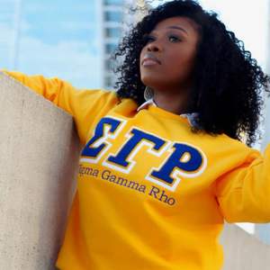 Or Vintage Varsity unisexe sweat-shirt Premium coton pull sororité porter tenue décontractée école événement vêtements - Product Image 4