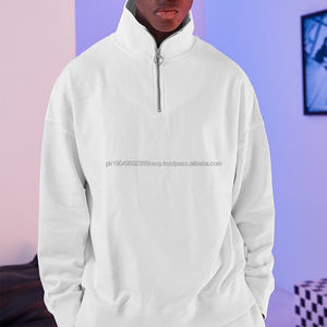 Sudadera con Cuello Alto y Cierre de Cremallera de un Cuarto, Tela de Rizo, Personalizable con Logotipo, para Hombre, con Cremallera 14 - Product Image 5