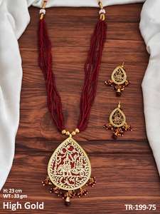 Elefante texturizado Thewa colgante joyería alto oro polaco hermoso aspecto agrupado estilo elegante conjunto de colgante único conjuntos de joyas - Product Image 5