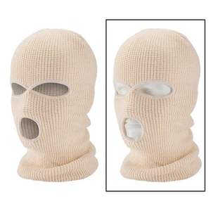 Masque de ski complet tricoté kaki 2/3 trous personnalisé Bonnet d'hiver pour adultes cagoule de moto Logo brodé Sports - Product Image 3
