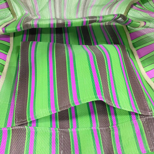 Bolsas de compras de telar manual de plástico a rayas tejidas PP de nailon reciclado, bolsas de mercado ecológicas reutilizables fabricadas en la India, venta al por mayor - Product Image 4