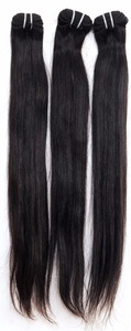 Negro indio Remy cabello humano Super doble dibujado máquina doble trama teje - Product Image 3