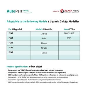 ไฟสัญญาณบังโคลนสำหรับ Fiat albea, Palio, Marea-ขวา-ซ้าย-2ชิ้น - Product Image 2