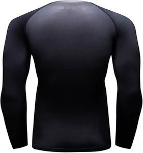 Rash Guard de Alta Calidad diseña tu propia camisa de compresión por sublimación Bjj Rashguard personalizado impreso hombres tecnología OEM largo - Product Image 6