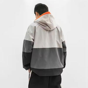 Chaqueta de exterior de talla grande para hombre, informal, transpirable, personalizada, impermeable, cortavientos, anorak, con cierre de cremallera para correr - Product Image 6