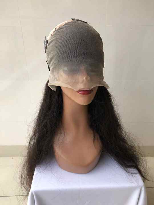 100% Raw Unprocessed Indian Temple 24'' Natural Wavy 13x4 Frontal Hd Lace Wig Single Donor Hair Average Cap Size Black for Women
