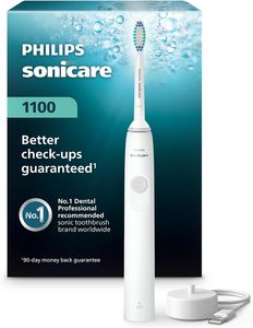 Pour Philips Sonicare 1100 Brosse à dents électrique sonique rechargeable, blanche et grise HX3641/02 - Product Image 1
