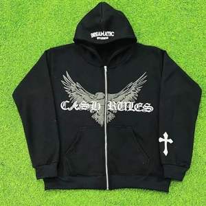 Sweat-shirt d'hiver unisexe personnalisé avec fermeture éclair intégrale, imprimé et brodé, écologique, anti-boulochage, tendance, grandes tailles pour hommes - Product Image 4