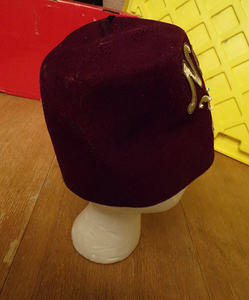 Masónico Masón Shriners Jeweled Borlas Borgoña Lana Fieltro Fez Sombrero - Product Image 4