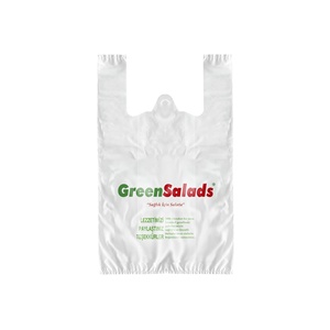 Eco-Friendly HDPE Plastic T-Shirt Carrier <b>Bags</b> Durable Shopping <b>Bags</b> for Supermarket Bakery - Product Image 6