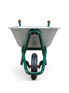 Galvanized Metal <b>Wheelbarrow</b> with Tubeless Tyre 100L Tray Heavy Duty Durable Easy Assembly Smooth Handling - Product Image 6