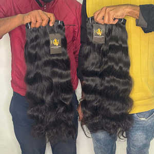 Máquina de pelo Remy virgen indio al por mayor, mechones de doble trama, estilos superondulados naturales sueltos, Pelo Rizado crudo, pelo Temple - Product Image 6
