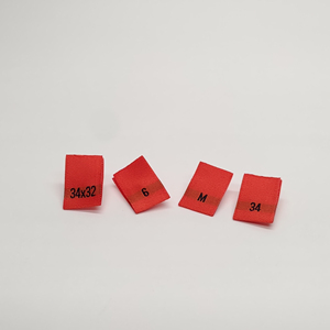 Proveedor de Hong Kong Etiqueta de tamaño tejido Densidad Damasco Etiqueta de ropa de costura para bebés Junior Adultos Ropa en muchos colores - Product Image 6