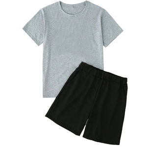 เซ็ตเสื้อยืดผู้ชาย2ชิ้นระบายอากาศได้ดีใส่ได้ทั้งชายและหญิงกางเกงขาสั้นใส่โลโก้ได้ตามต้องการ - Product Image 1