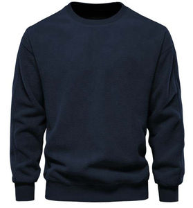 Sweat-shirt à col ras du cou décontracté pour hommes nouveau style solide motif tricoté en polyester/coton sweats à capuche numériques - Product Image 4