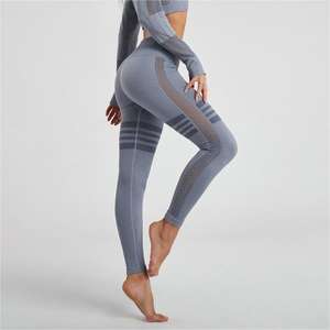 Hermoso estilo legging acanalado Yoga Wear Girl's Women's Gym Fitness Sets Ropa Entrenamiento Ropa deportiva Yoga Sets - Product Image 1