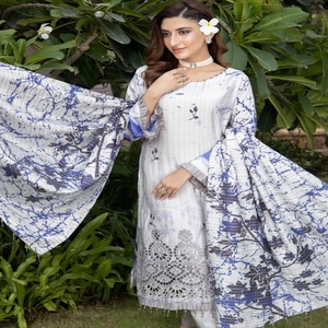 <b>Kurta</b> Set for <b>Women</b>-Wholesale Pakistan Indian Three Piece Viscose Heavy Embroidered Ethnic Modern Design Salwar Kameez Dupata - Product Image 1