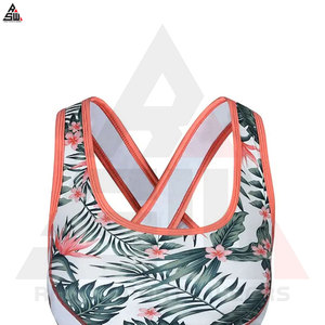 Ensemble soutien-gorge et short de sport à sublimation personnalisée de haute qualité pour la salle de sport, le fitness, le yoga, vente en gros de soutiens-gorge de sport de style coloré personnalisés - Product Image 4