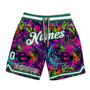 Shorts de sport de haute qualité fabriqués par le fabricant, motif de maillot de basket-ball de Chicago, 100% polyester, respirant, style de shorts, design - Product Image 5
