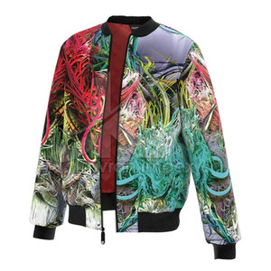 เสื้อแจ็กเก็ตบอมเบอร์พิมพ์ลายซับลิเมชันของผู้ชายโพลีเอสเตอร์กันน้ำ - Product Image 6
