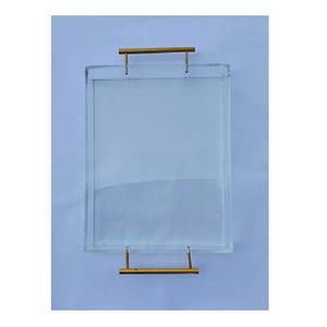 Plateau de service en acrylique de haute qualité avec poignée en métal provenant de l'inde, artisanat de qualité - Product Image 4