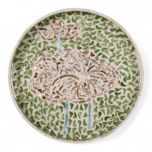 Plateau de service artisanal en nacre, incrustation de coquillages décorative, écologique, Vietnam, pour la maison et la table - Product Image 2