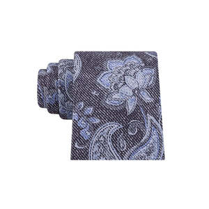 Cravatta Michael Kors Fine Line Paisley da uomo, colore antracite, taglia normale, in seta e poliestere, con motivo stampato intrecciato, stile casual. - Product Image 2