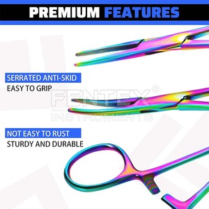 Équipement médical en acier inoxydable pince hémostatique couleur arc-en-ciel pinces chirurgicales ophtalmiques hémostatique droit/incurvé - Product Image 5