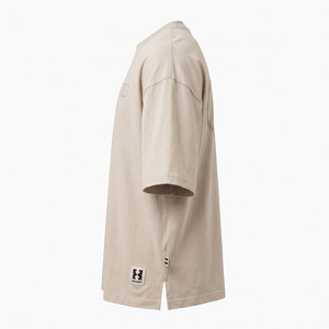 Custom <b>Pump</b> Cover Tee Oversized 260 GSM Washed Heavyweight Cotton Gym T Shirt Split Hem OEM Wholesale - Product Image 3