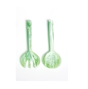 Ensemble de bol et cuillère en résine blanche faits à la main plat de service décoratif assiette à salade centre de table unique - Product Image 4