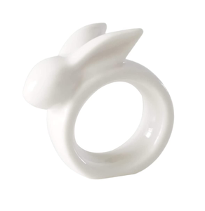 Rond de serviette en céramique design lapin fourniture d'usine ronds de serviette de luxe pour décorations de table à manger de mariage rond de serviette en céramique - Product Image 1