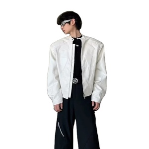 Veste de moto automne vintage pour hommes Design transfrontalier avec sensibilité Cuir à la mode ample pour Streetwear - Product Image 1