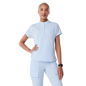 ชุดเครื่องแบบพยาบาลสำหรับผู้หญิงชุดยูนิฟอร์มแขนสั้นปรับแต่งแฟชั่นสำหรับโรงพยาบาลโลโก้ได้ตามต้องการ - Product Image 6