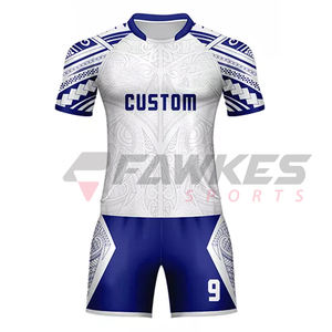 Sublimación al por mayor Tarifa Nuevo estilo Equipo Logotipo personalizado Imprimir Uniformes de rugby transpirables - Product Image 1