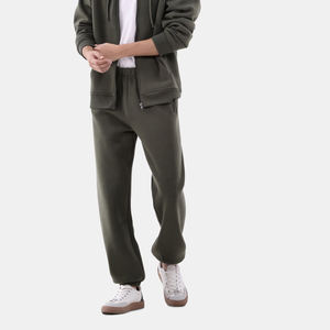 Pantalones para correr de invierno Unisex 100% algodón polar Casual deportes hombres pantalones holgados pantalones de chándal rectos lisos pantalones de gran tamaño para hombres - Product Image 2