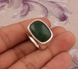 Anillo de boda de compromiso Vintage de Plata de Ley 925 cojín hecho a mano joyería de piedra Druzy regalo de estilo bohemio Unisex - Product Image 6