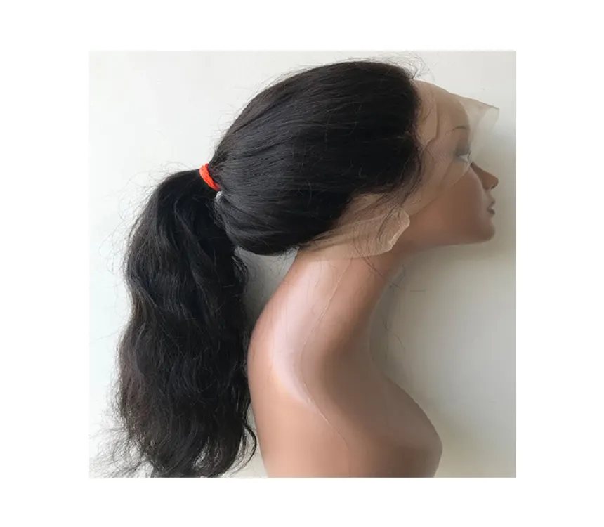 Extensiones de cabello humano de cabello virgen indio sin procesar de calidad óptima 100% pelucas de encaje completo para compradores a granel
