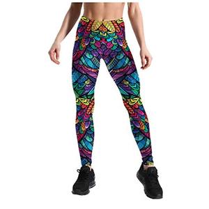 Ventes en gros de leggings de yoga sans couture pour femmes, taille haute, effet push-up, tie-dye, pour le sport - Product Image 5