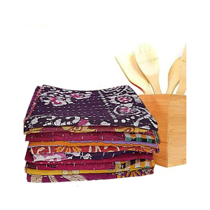 Serviettes de cuisine brodées en coton biologique Premium Golf Block 45x70cm 200 GSM OEKO TEX Certified Soft Touch Chiffons durables - Product Image 3